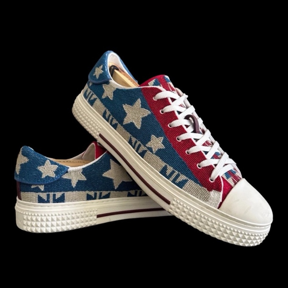 VALENTINO - Leather Beaded Sneakers (Limited Edition)